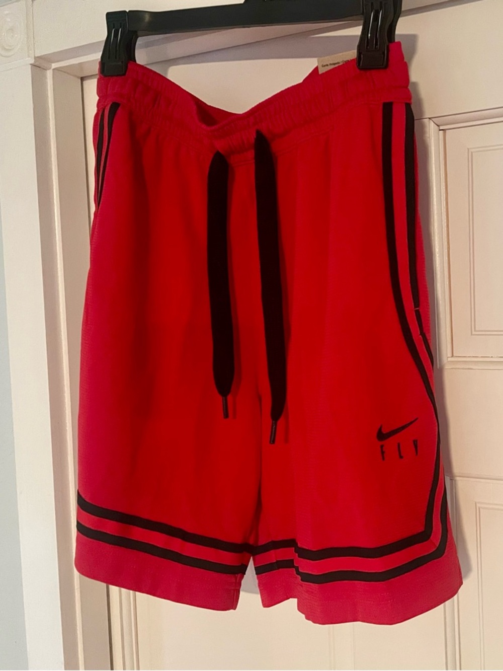 Nike Women’s Loose fit  Red Athletic Shorts with Black Trim size small